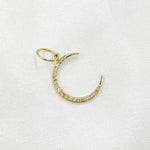 Load image into Gallery viewer, GDP70B. 14K Solid Gold Diamond Moon Charm