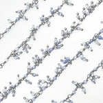 Load image into Gallery viewer, Coated Blue Moonstone Cluster Dangle Oxidized Wire Chain. CMS90