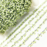 Load image into Gallery viewer, Peridot Cluster Dangle 3.5mm Oxidized Wire Chain. PER4