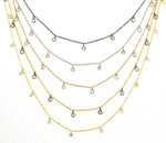 Load image into Gallery viewer, Cubic Zirconia Round 3mm Shape Dangle Chain. CZ9