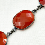 Load image into Gallery viewer, Onyx Organic Shape Bezel Oxidized Silver Wire Chain. ON1