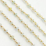 Load image into Gallery viewer, Multi Aquamarine Gold Plated Wire Chain. MAQ3