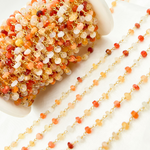 Load image into Gallery viewer, Fire Opal Gold Plated Wire Chain. FOP1