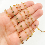 Load image into Gallery viewer, Tourmaline Wire Wrap Chain. MTO12