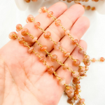 Load image into Gallery viewer, Sunstone Smooth Gold Plated 925 Sterling Silver Wire Chain. SNS3