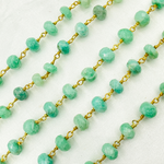 Load image into Gallery viewer, Amazonite Gold Plated Wire Chain. AMZ14
