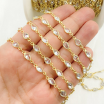 Load image into Gallery viewer, Cubic Zirconia Pear Shape Connected Chains