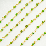 Load image into Gallery viewer, Chrome Diopside Wire Wrap Chain. CHR1
