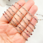 Load image into Gallery viewer, Multi Tunduru Sapphire Oxidized Wire Chain. MSA7