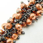 Load image into Gallery viewer, Cooper Pyrite Closer Cluster Dangle Oxidized Wire Chain. PYR60