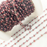 Load image into Gallery viewer, Garnet Oxidized Wire Chain. GAR1