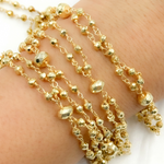 Load image into Gallery viewer, Golden Pyrite Gold Plated Double Wire Chain. PYR17