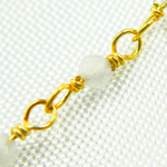 Load image into Gallery viewer, Moonstone Wire Wrap Chain made with Gold Plated 925 Sterling Silver. MS37