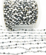 Load image into Gallery viewer, Dendrite Opal Wire Wrap Chain. DEN5