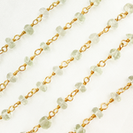 Load image into Gallery viewer, Green Amethyst Gold Plated Wire Chain. GME1
