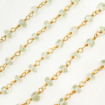 Load image into Gallery viewer, Green Amethyst Gold Plated Wire Chain. GME1