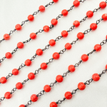 Load image into Gallery viewer, Red Coral Wire Wrap Chain. COR7
