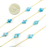 Load image into Gallery viewer, Turquoise Wire Wrap Chain. TRQ13