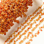 Load image into Gallery viewer, Carnelian Cluster Dangle Gold Plated Wire Chain. CAR8