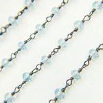 Load image into Gallery viewer, Sky Blue Topaz Oxidized Wire Chain. BT3
