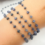 Load image into Gallery viewer, Dyed Sapphire Oxidized Wire Chain. DYS1
