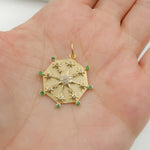 Load image into Gallery viewer, GDP662. 14k Solid Gold Diamond Circle Charm