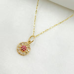 Load image into Gallery viewer, 14K Solid Gold Diamond Circle Charm. GDP471