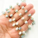 Load image into Gallery viewer, Larimar Gold Plated Wire Chain.