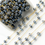 Load image into Gallery viewer, Coated Labradorite Gold Plated Wire Chain. CLB5