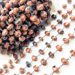 Load image into Gallery viewer, Jasper Oxidized 925 Sterling Silver Wire Chain. JAS1