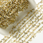 Load image into Gallery viewer, Multi Moonstone Cluster Dangle Gold Plated Wire Chain. MMS22