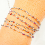 Load image into Gallery viewer, Multi Tunduru Sapphire Oxidized Wire Chain. MSA7