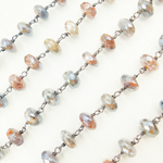 Load image into Gallery viewer, Coated Cats Eye Oxidized Wire Chain. CAT9