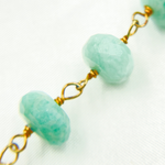 Load image into Gallery viewer, Amazonite Gold Plated Wire Chain. AMZ13