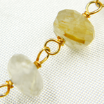 Load image into Gallery viewer, Golden Rutile Gold Plated 925 Sterling Silver Wire Chain. GRU1