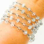 Load image into Gallery viewer, Aquamarine Oxidized Wire Chain.