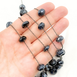 Load image into Gallery viewer, Coated Black Spinel Oxidized Wire Chain. CBS23
