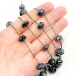 Load image into Gallery viewer, Coated Black Spinel Oxidized Wire Chain