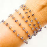 Load image into Gallery viewer, Iolite Oxidized Wire Chain