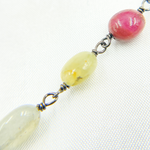 Load image into Gallery viewer, Multi Sapphire Oval Shape Oxidized Wire Chain. MSA21