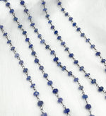 Load image into Gallery viewer, Organic Shape Tanzanite Wire Wrapped Chain. TAN4
