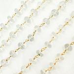 Load image into Gallery viewer, Crystal Round Shape Gold Plated Wire Chain
