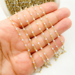 Load image into Gallery viewer, Blue Opal Wire Wrap Chain. BLO1