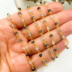 Load image into Gallery viewer, Black Rutile Wire Chain. BRU7