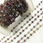 Load image into Gallery viewer, Multi Sapphire Tunduru Oxidized Wire Chain. MSA8