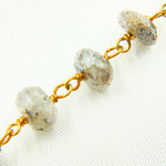 Load image into Gallery viewer, Coated Dot Quartz Gold Plated Wire Chain. CDQ2
