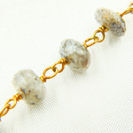 Load image into Gallery viewer, Coated Dot Quartz Gold Plated Wire Chain. CDQ2
