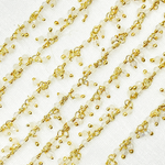 Load image into Gallery viewer, White Moonstone Cluster Dangle Gold Plated Wire Chain. WMS22