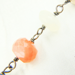 Load image into Gallery viewer, Multi Moonstone Oxidized Wire Chain. MMS8