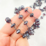 Load image into Gallery viewer, Coated Garnet Oxidized Wire Chain. CGR4